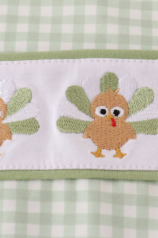 Sage turkey gingham jonjon