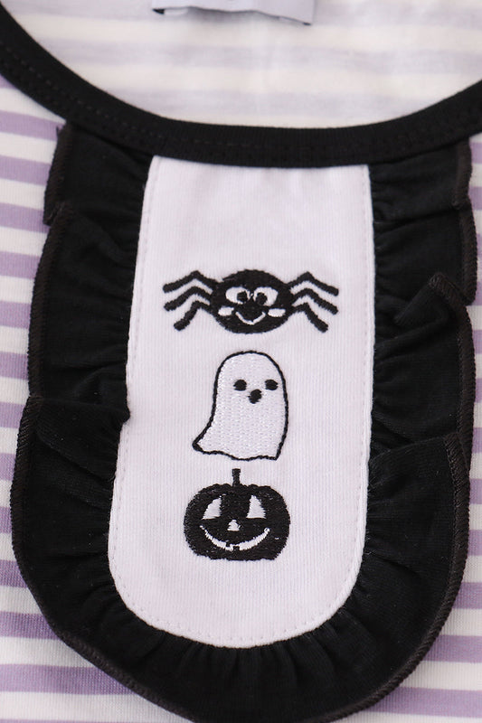 Halloween spider stripe pants set