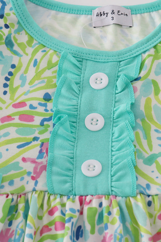 Meadow splash ruffle dress