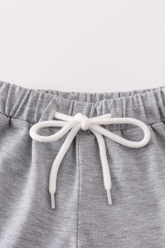 Maroon GAME DAY glitter shorts set