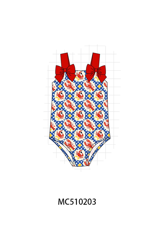 PO71 Red lobster crab lemon print collection
