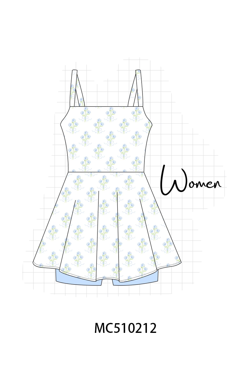 PO71 Blue hydrangea I love MOM embroidery ruffle collection