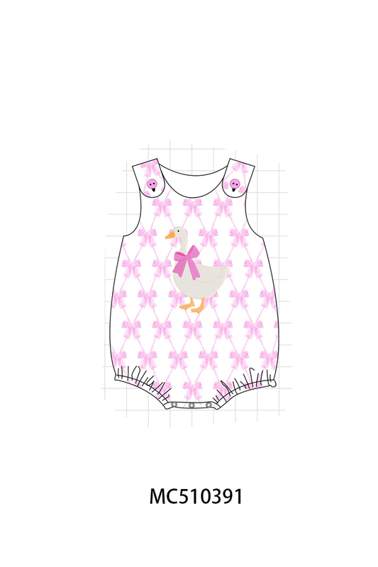 PO71 Pink bow goose applique collection