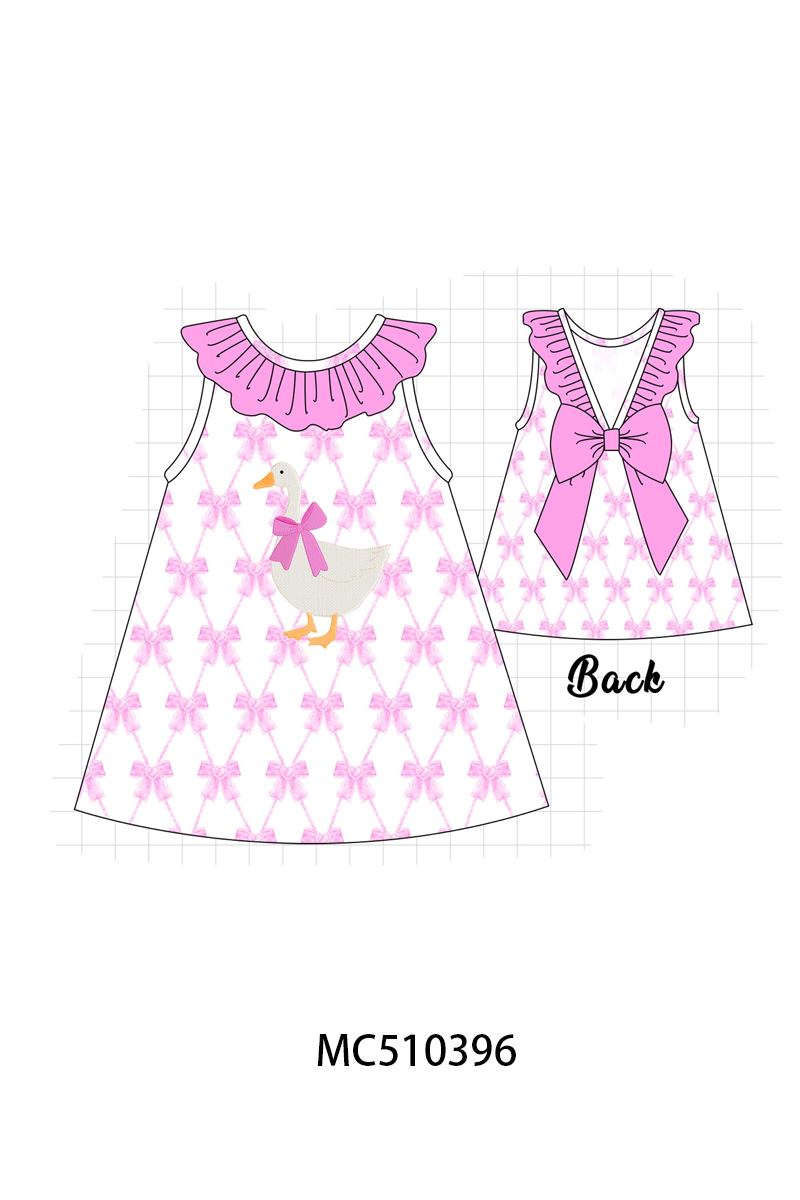 PO71 Pink bow goose applique collection