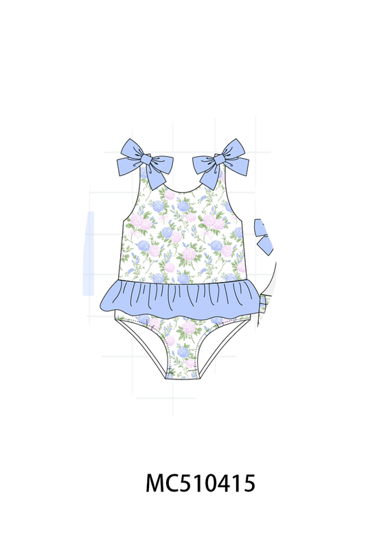 PO71 Blue floral blessed embroidery collection 1