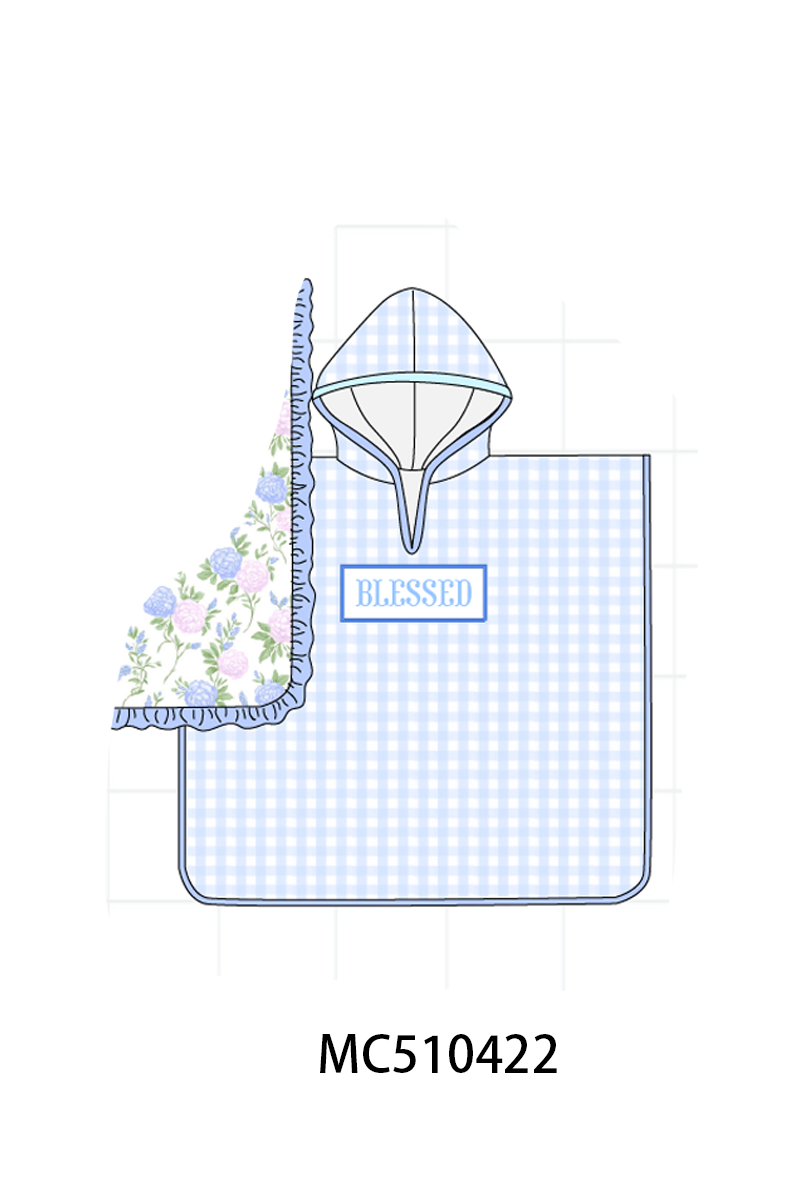 PO71 Blue floral blessed embroidery collection 1