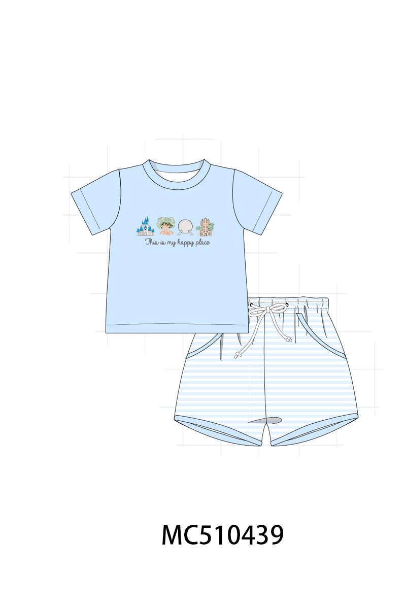 PO71 Pink & blue this is my happy place embroidery collection