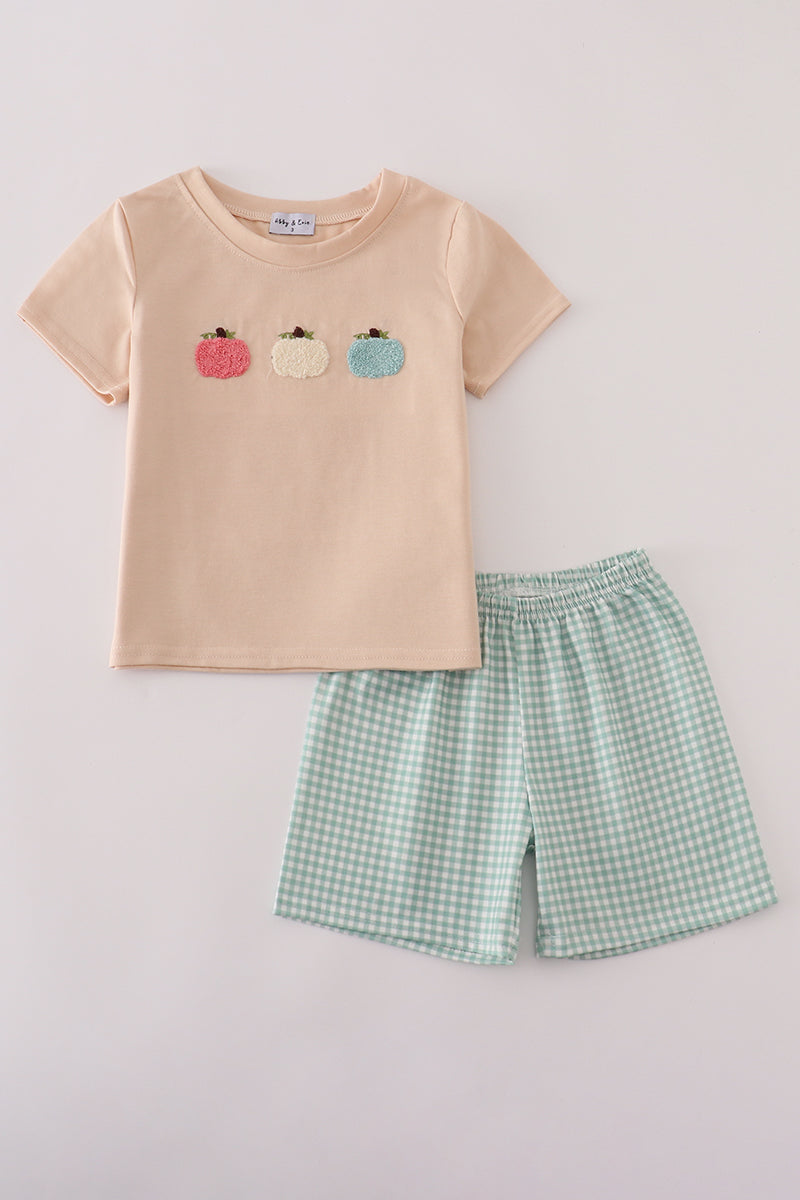 Pumpkin knot shorts set