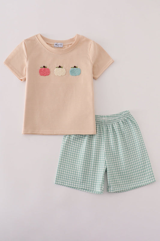 Pumpkin knot shorts set