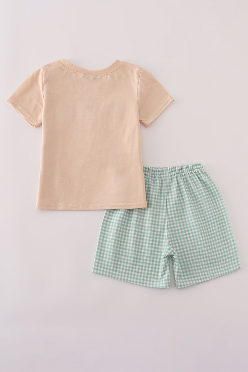 Pumpkin knot shorts set