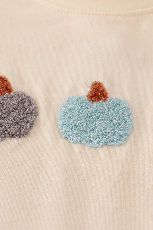 Neutral plaid Pumpkin shorts set