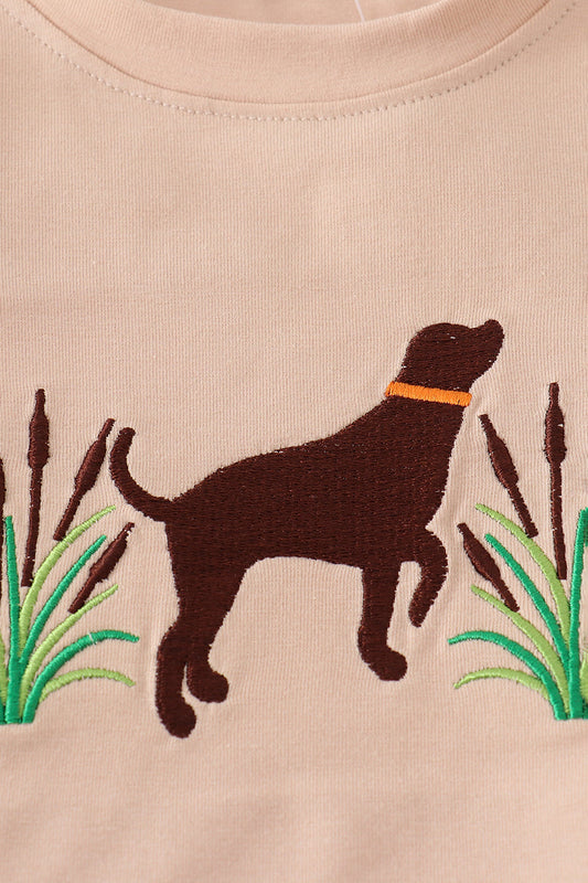 Camouflage hound embroidery pants set