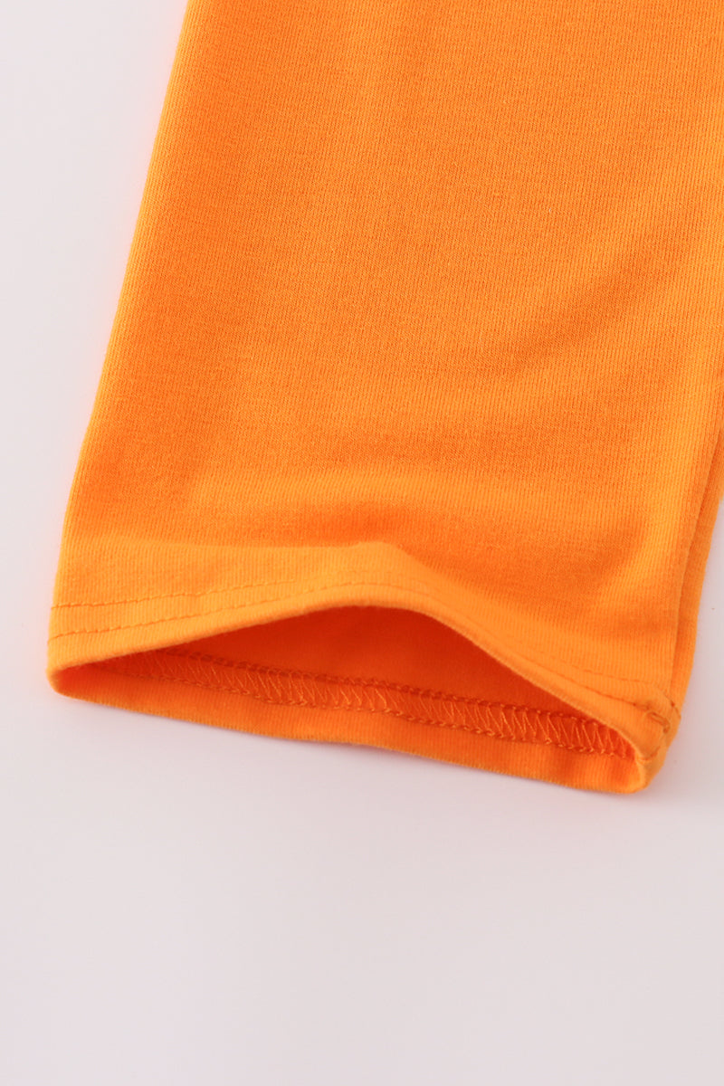 Halloween pumpkin ghost embroidery pants set