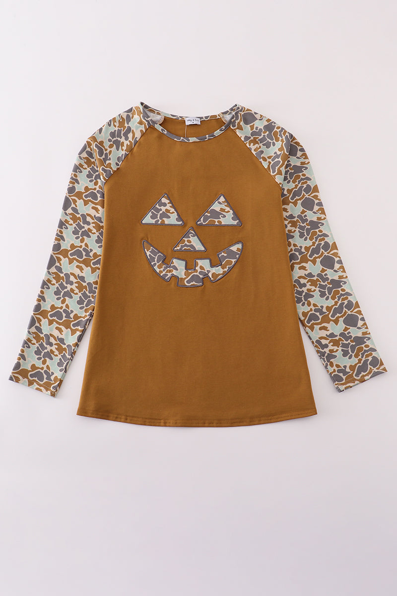 Halloween camouflage mom top
