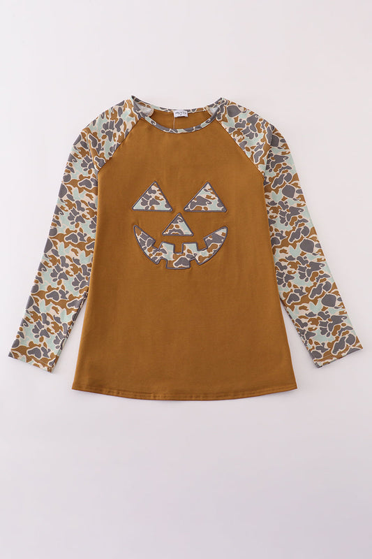 Halloween camouflage mom top