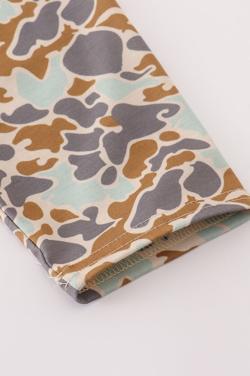 Halloween camouflage mom top