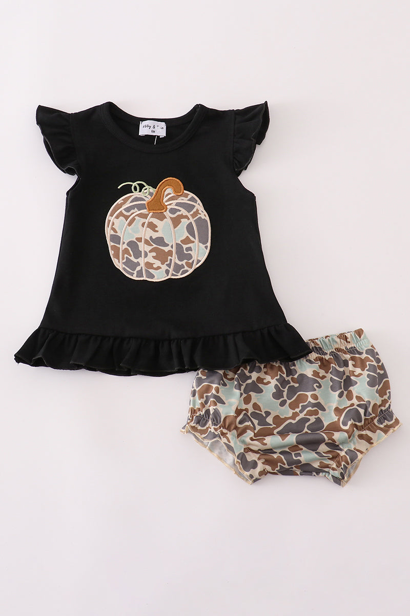 Camouflage pumpkin bloomer set