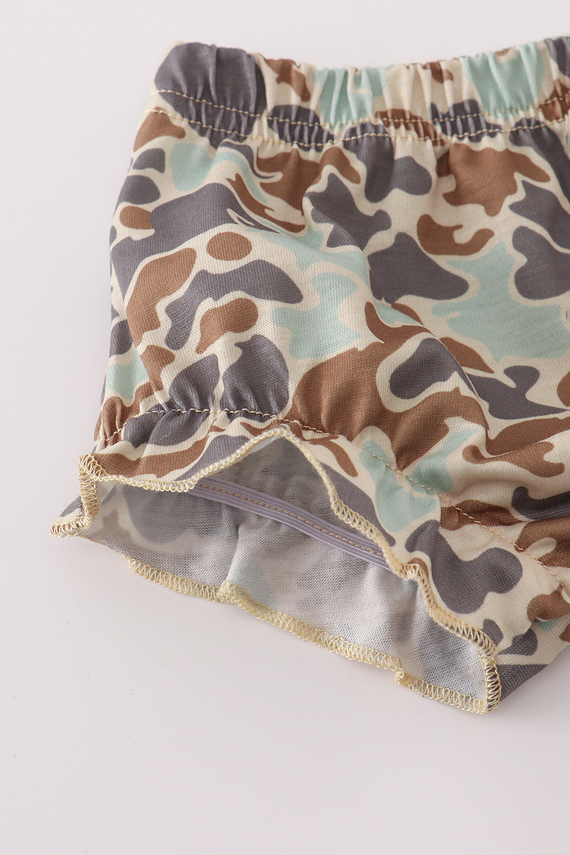 Camouflage pumpkin bloomer set