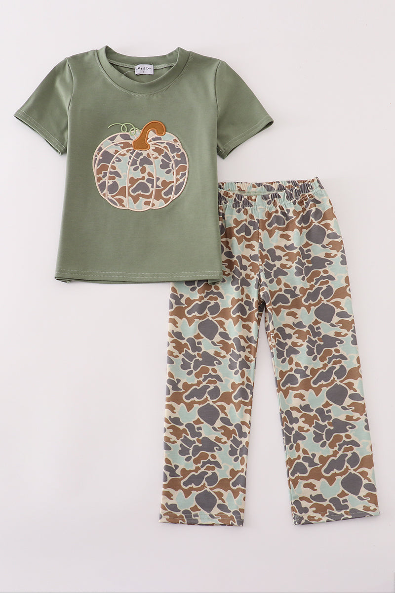 Camouflage pumpkin pants set