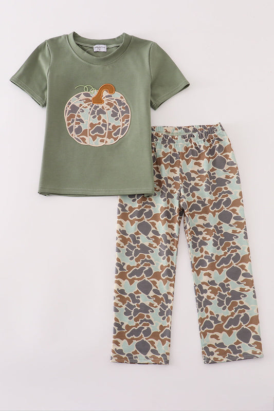 Camouflage pumpkin pants set