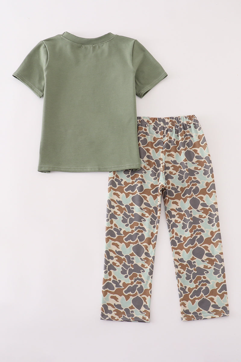 Camouflage pumpkin pants set