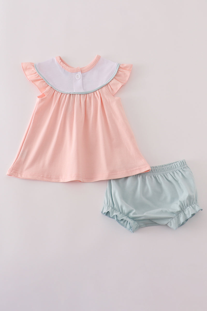 Pink pumpkin bloomer set