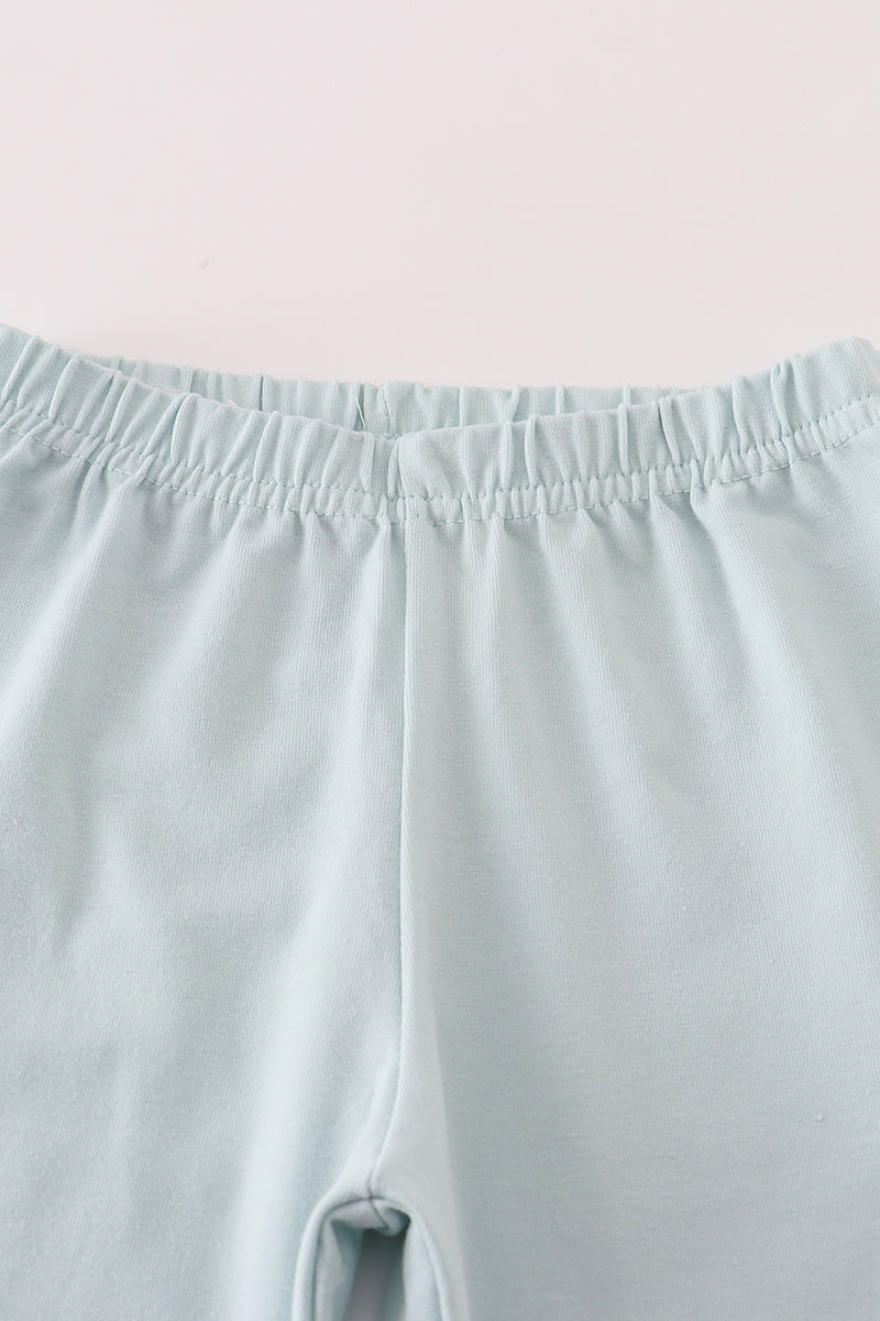 Pink embroidery pumpkin pants set