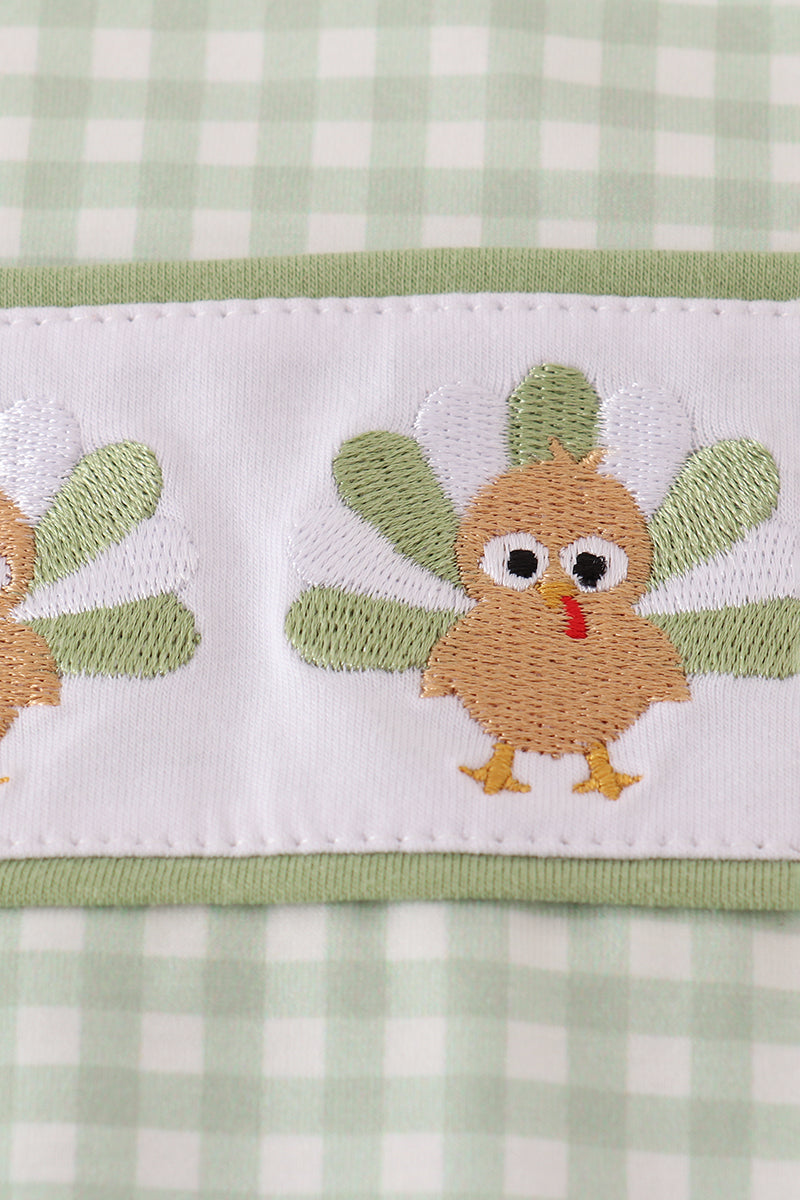 Sage turkey gingham jonjon