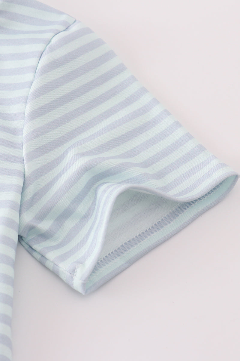 Halloween spider stripe top