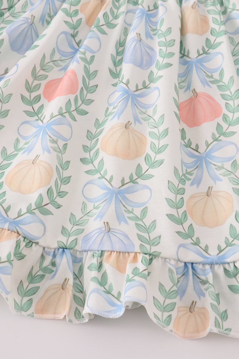 Pumpkin Bow ruffle pants set