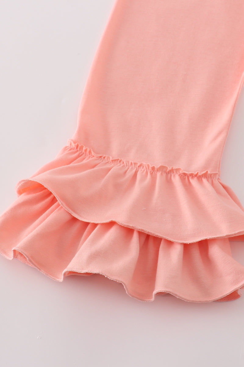 Pumpkin Bow ruffle pants set