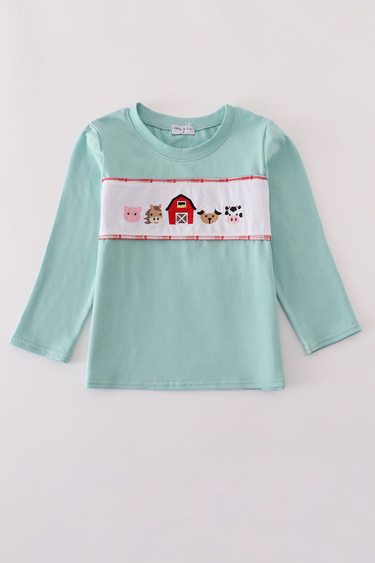 Farm embroidery top