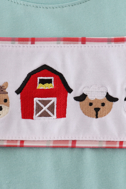 Farm embroidery top