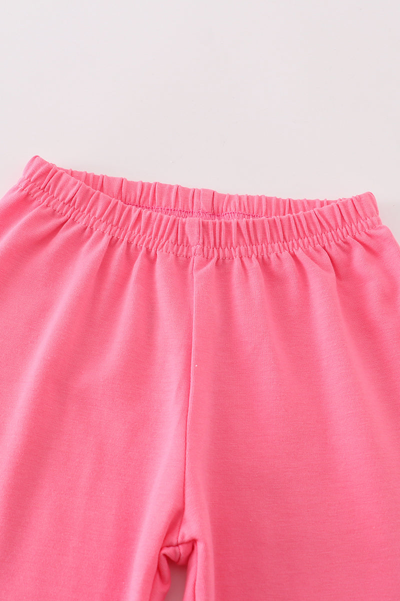 Rainbow pumpkin plaid girl set