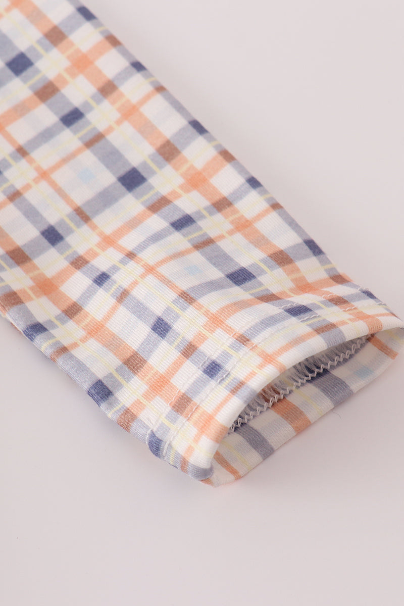 Turkey plaid bloomer set