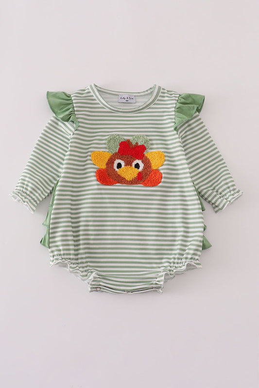 Turkey stripe ruffle bubble