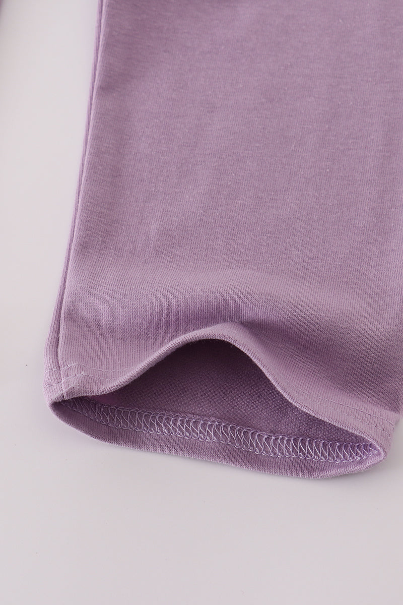 Purple floral pants set