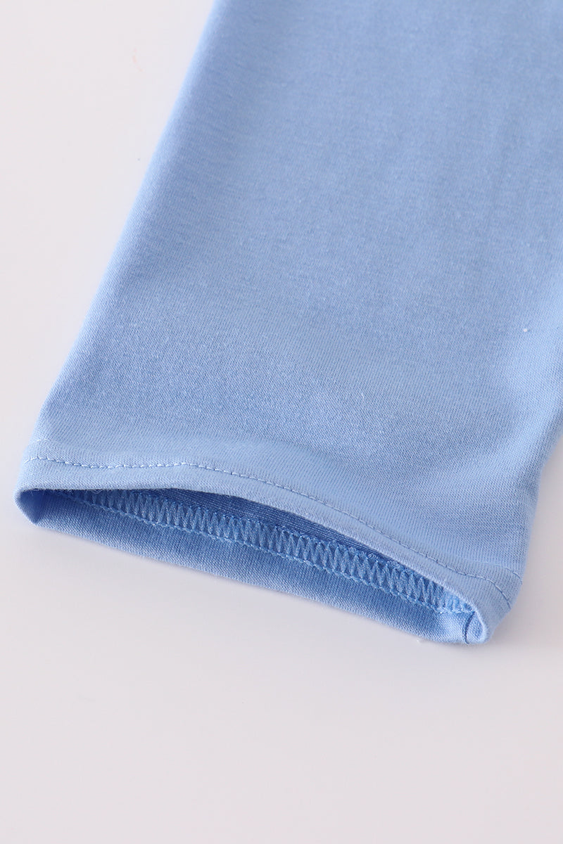 Pink floral ruffle bow pants set