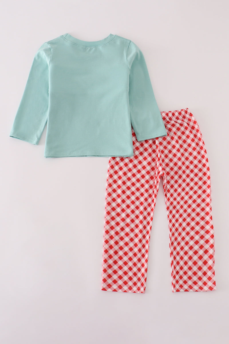 Farm machine smocked pants set