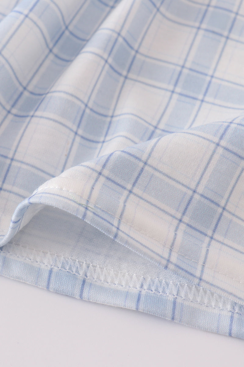 Farm plaid ruffle bubble