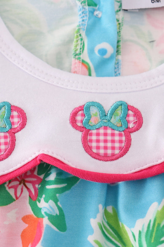 Floral character applique bubble