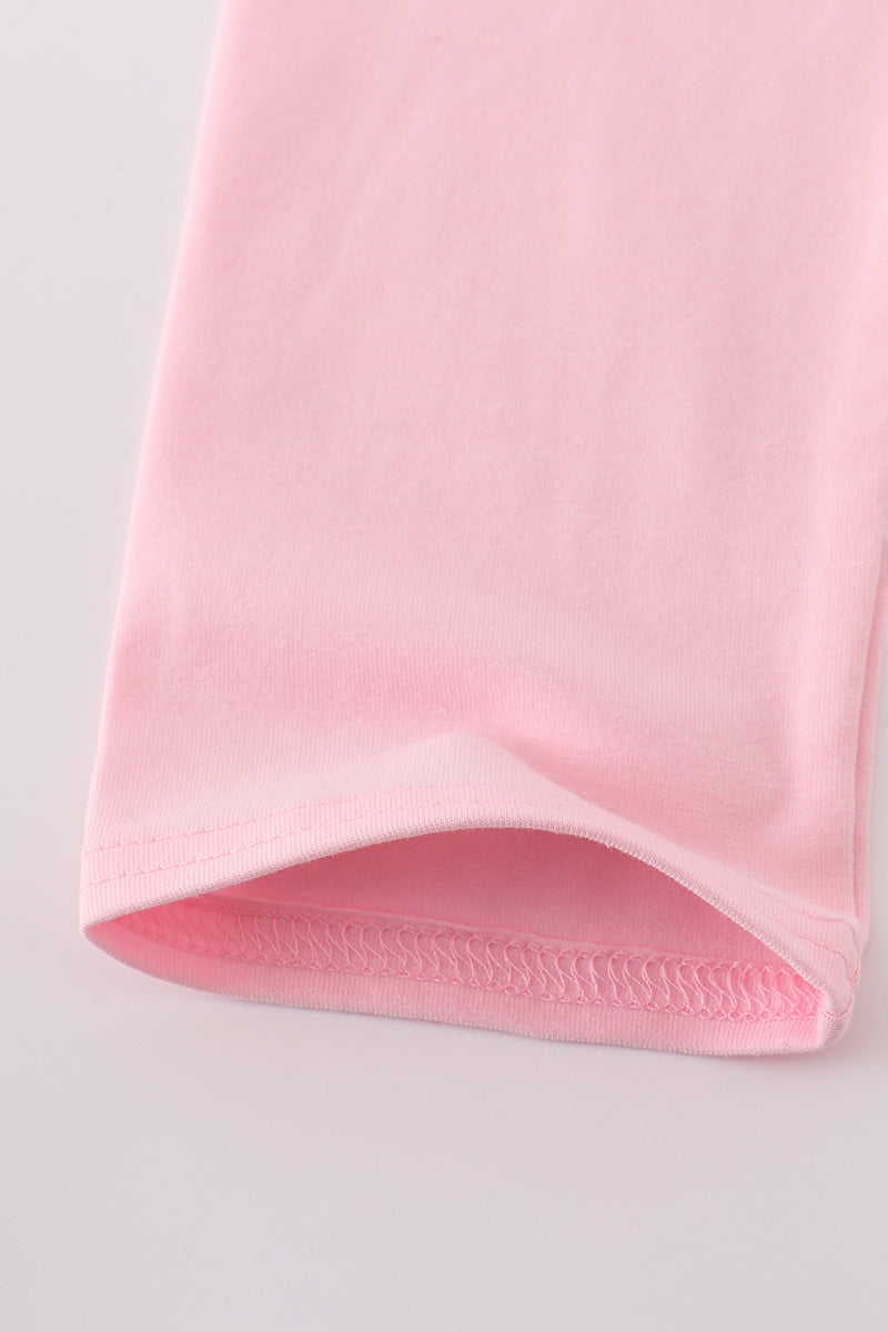 Bow gingham ruffle pants set