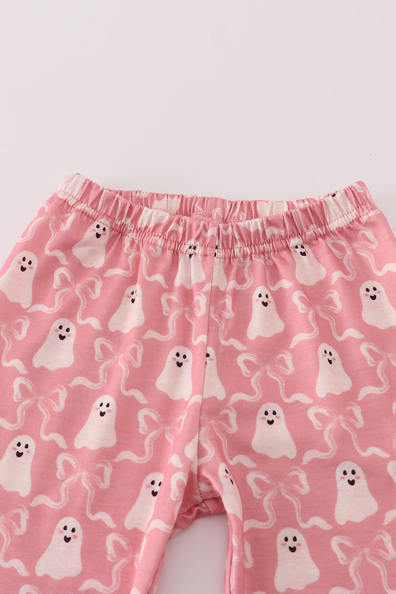 Halloween ghost ruffle pajama set