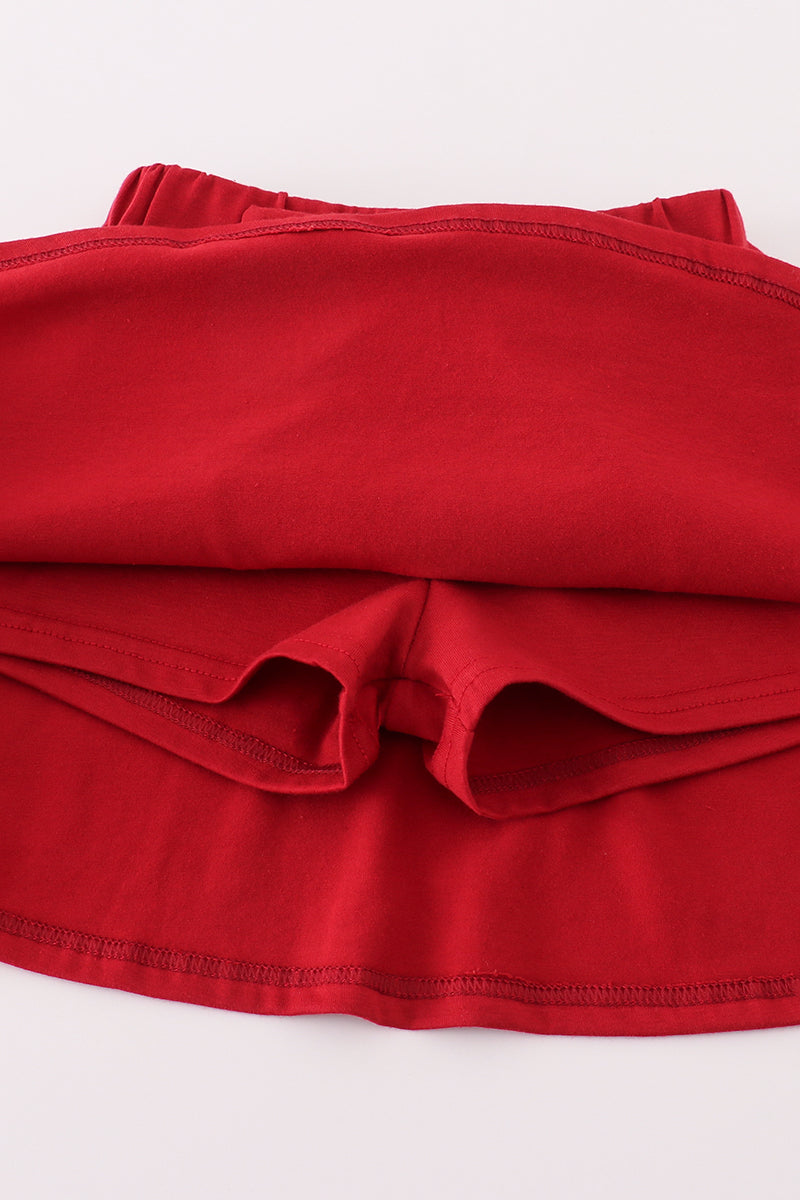 Alabama polka dot elephant bow skort set