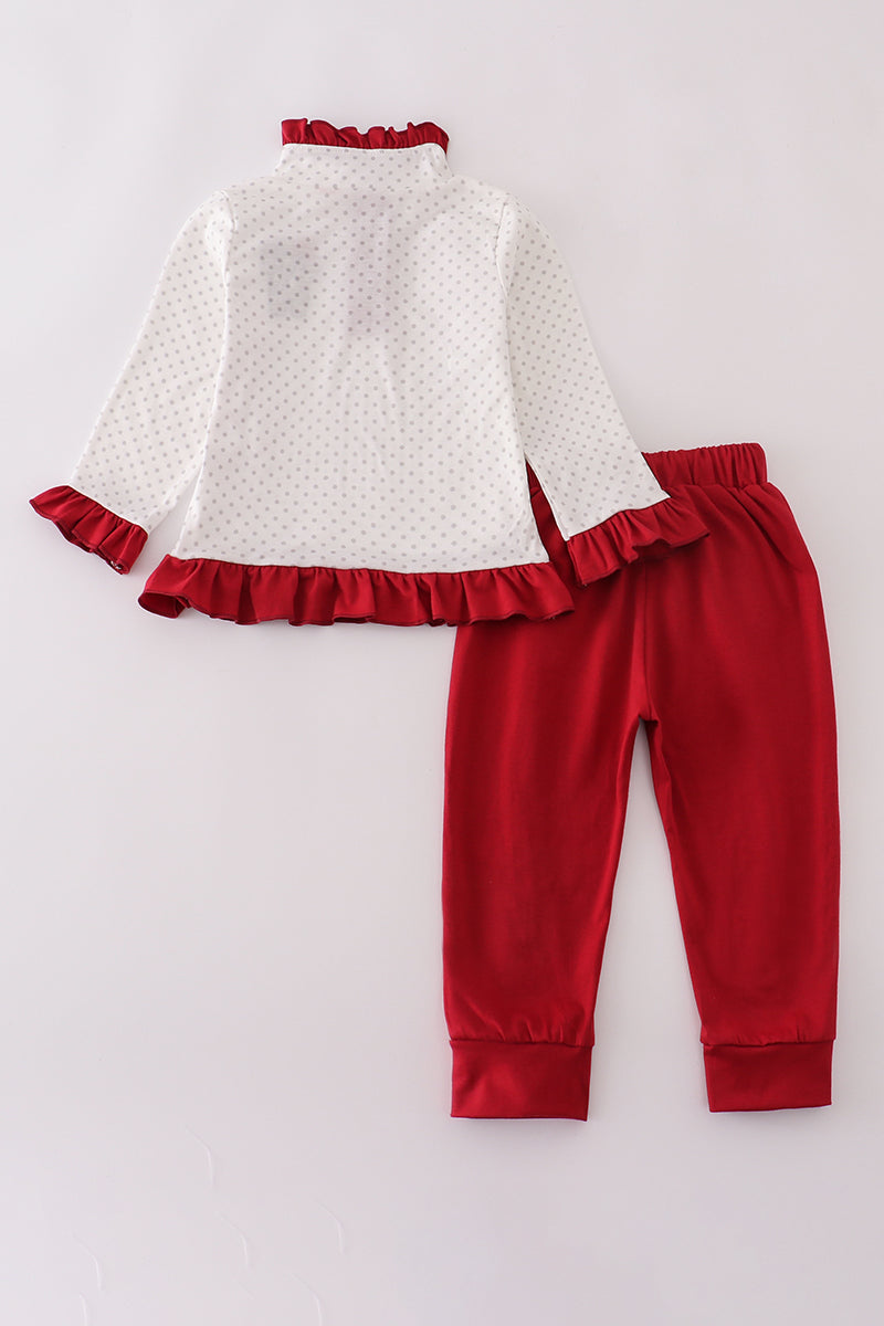 Alabama polka dot ruffle pants set