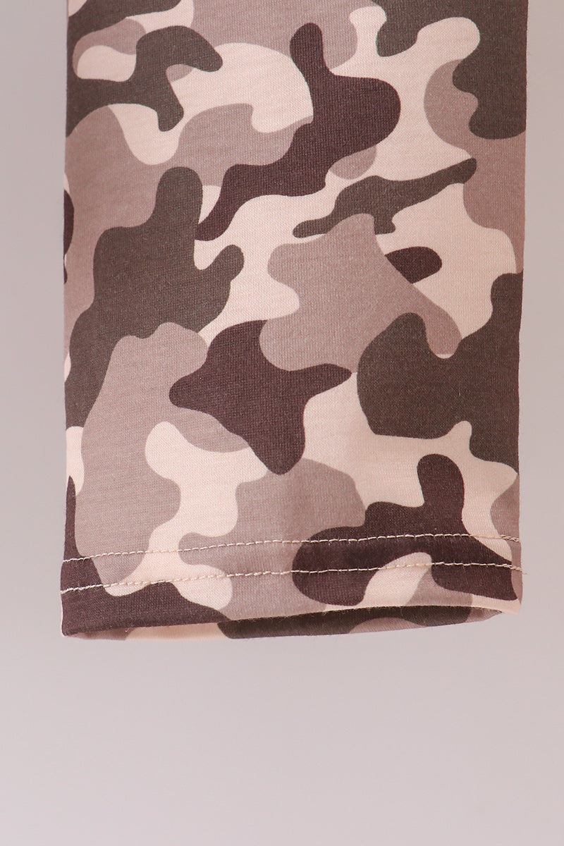 Camouflage duck ruffle pants set