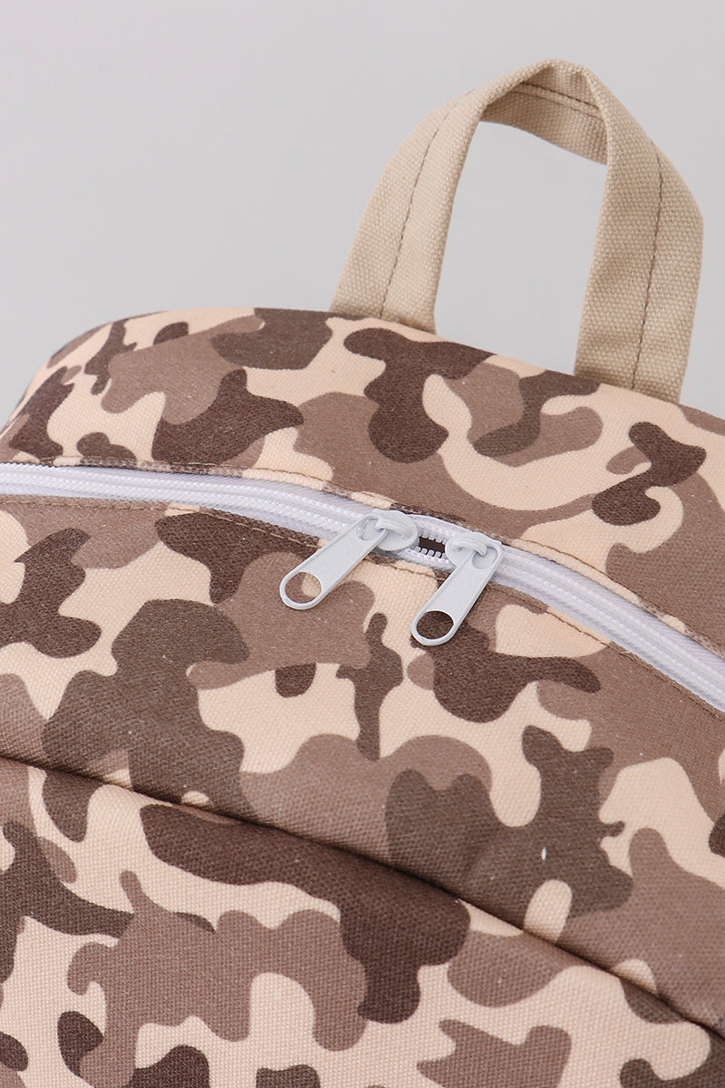 Camouflage duck canvas backpack