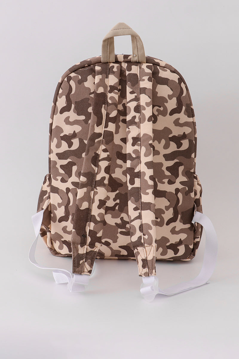Camouflage duck canvas backpack