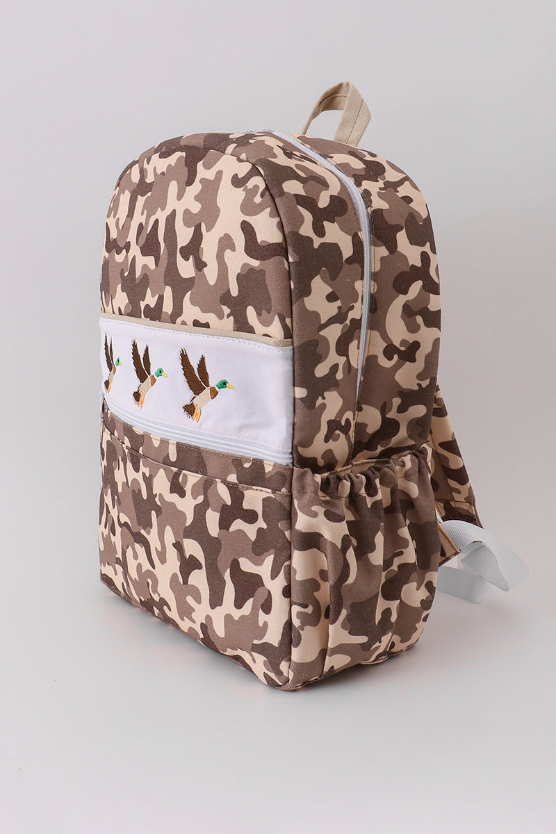 Camouflage duck canvas backpack