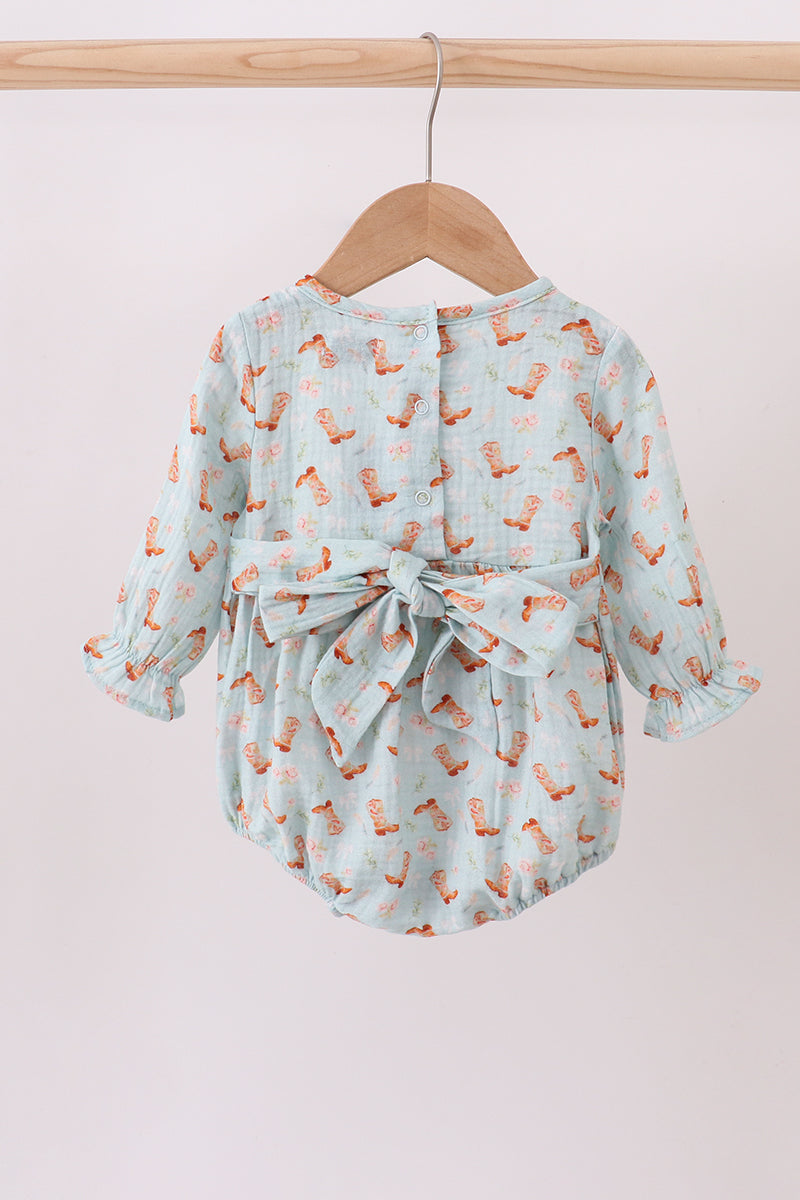 Premium boots print muslin bubble